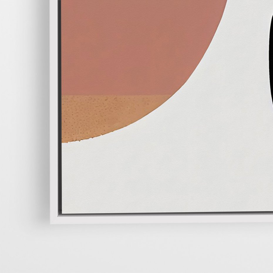 Obraz w ramie 50x70 - Emocje w akwarelach - geometryczne dziwne kształty, turkusowy - rama biała