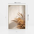 Obraz w ramie 50x70 - Swobodne trawy boho - boho, suche - rama drewno
