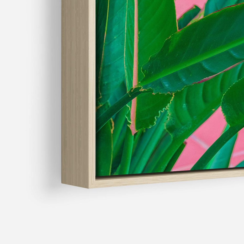 Obraz w ramie 50x50 - Odezwij się do przeszłości - liście, retro - rama drewno