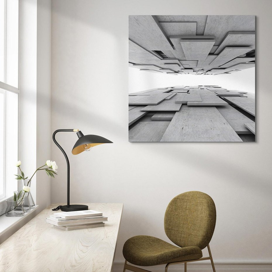 Obraz na płótnie 50x50 - Architektura 3D - architektura, 3D