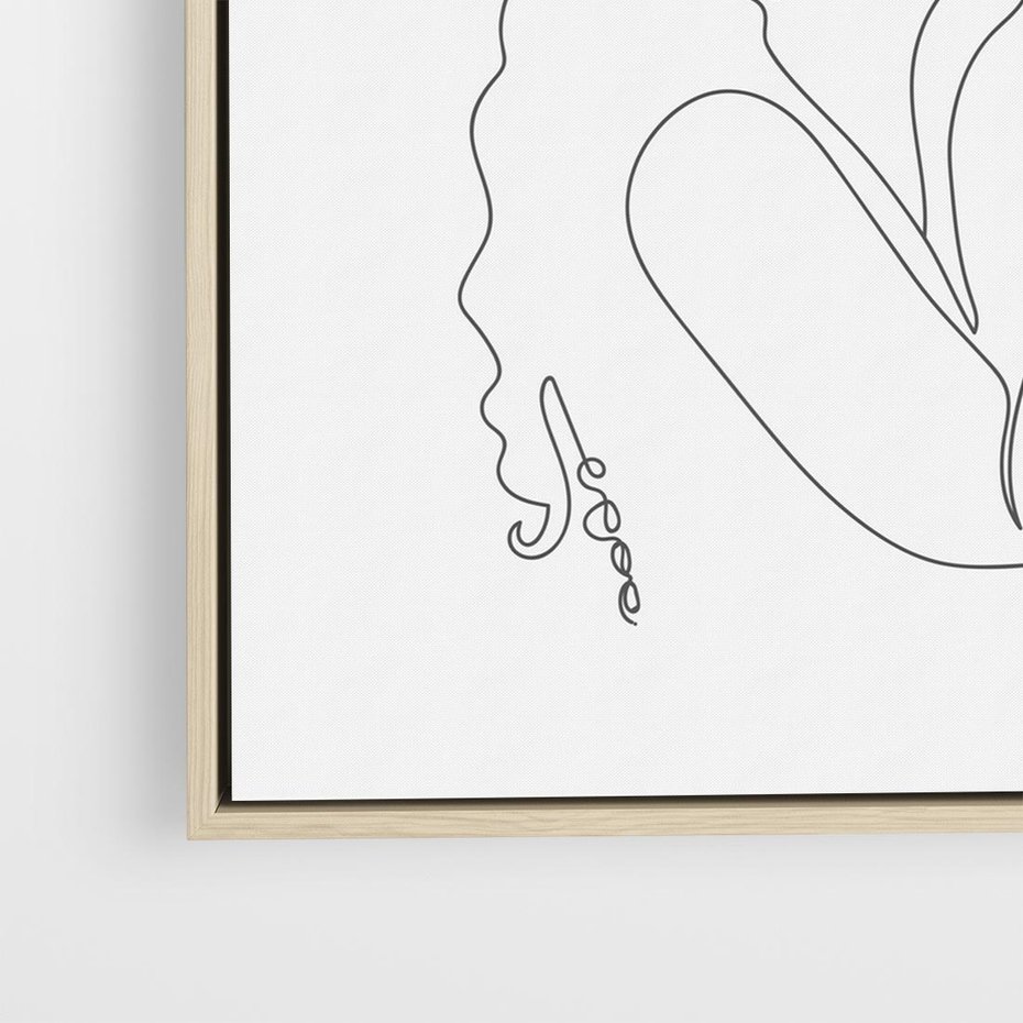 Obraz w ramie 50x50 - Wewnętrzne Emocje - para zakochanych, kobieta i mężczyzna - rama drewno