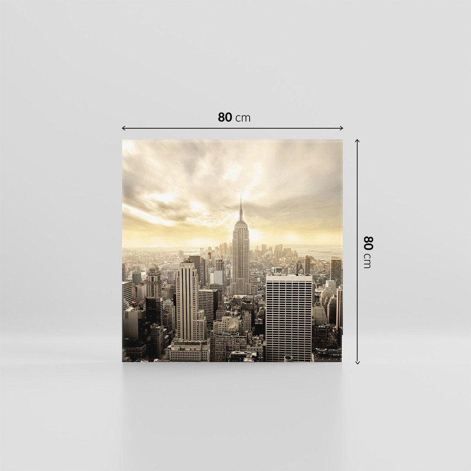 Obraz na płótnie 80x80 - Magia Manhattanu: miasto, które nigdy nie śpi - Manhattan, NY