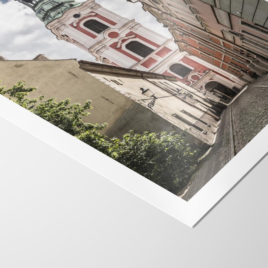 Plakat bez ramy 50x70 - Magia perspektywy uliczki - uliczka, perspektywa