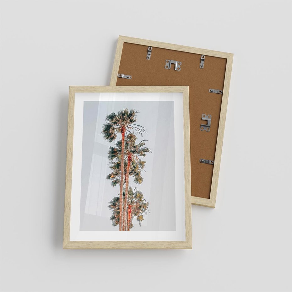 Plakat w ramie 30x40 - Kształty Palm - palmy, zdjęcie - rama drewno