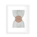 Plakat w ramie 40x50 - Przenikające Widzenia - półkola, koło - rama biała