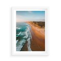 Plakat w ramie 50x70 - Z Lotu Ptaka - fotografia, plaża - rama biała