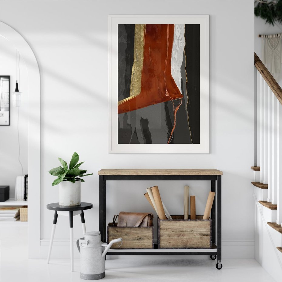 Plakat bez ramy 21x30 - Abstrakcyjna impresja - abstrakcja, nowoczesny