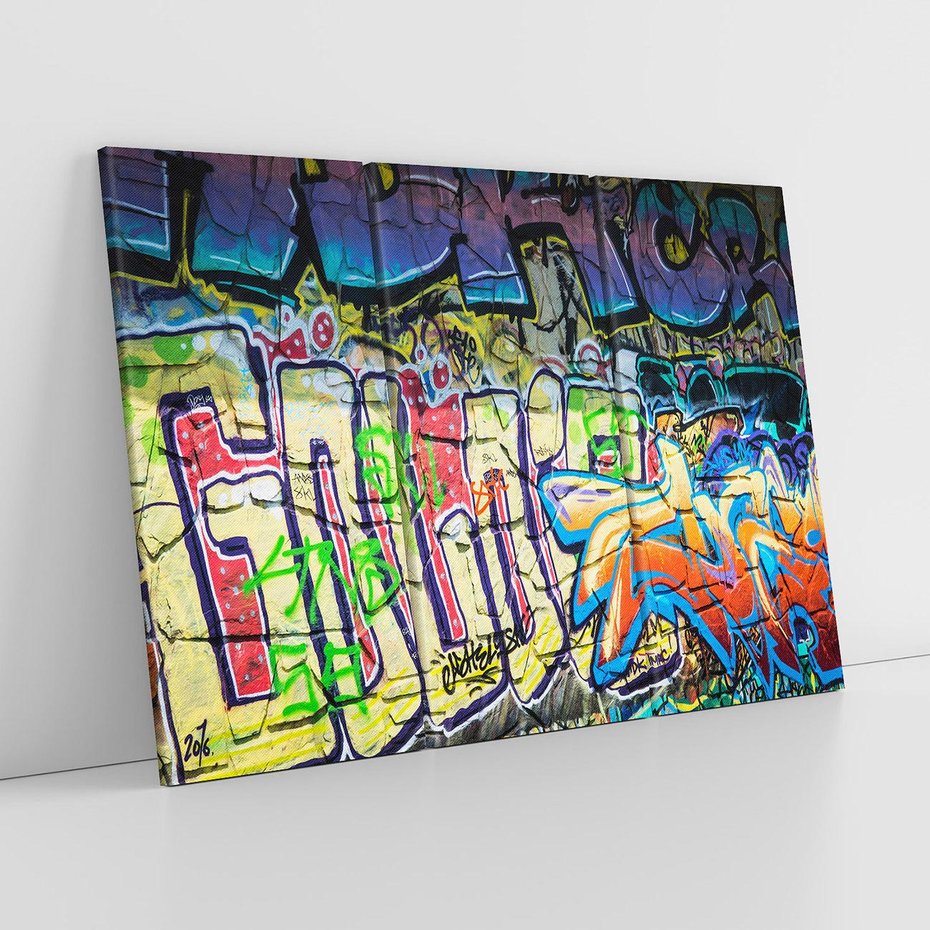 Obraz na płótnie 120x80 - Kolorowy wyraz - graffiti