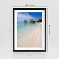 Plakat w ramie 30x40 - Rajski klimat plaży tropikalnej - plaża, tropiki - rama czarna