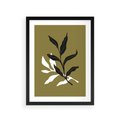 Plakat w ramie 30x40 - Wewnętrzne Odsłony - liście, gałązki - rama czarna
