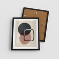 Plakat w ramie 40x50 - Abstrakcyjna Harmonia - abstrakcyjne nieregularne kształty, minimalistyczny plakat - rama czarna