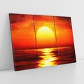 Obraz na płótnie 120x80 - Romantyczny Zachód Słońca nad Morzem - zachód, słońca