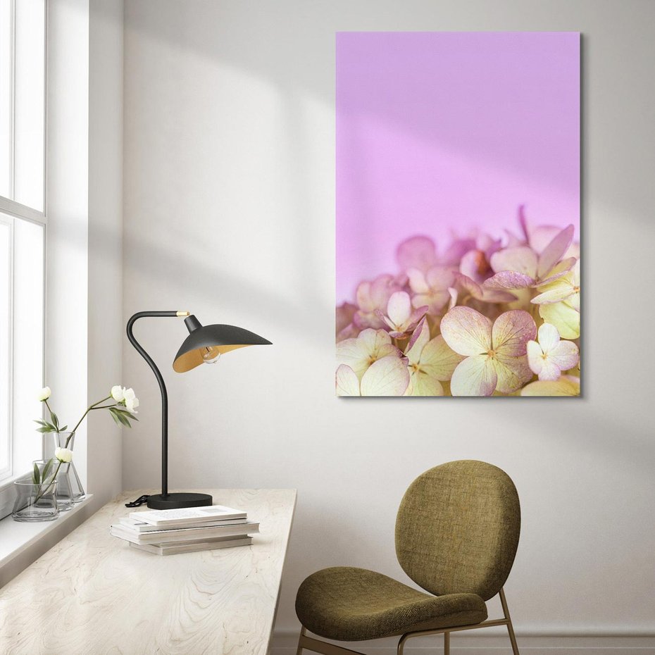 Obraz na płótnie 50x70 - Kwiatowa Uroda - kwiaty, hortensje