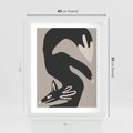 Plakat w ramie 40x50 - Ekspresja Skandynawskiego Światła - skandynawska sztuka, lis - rama biała