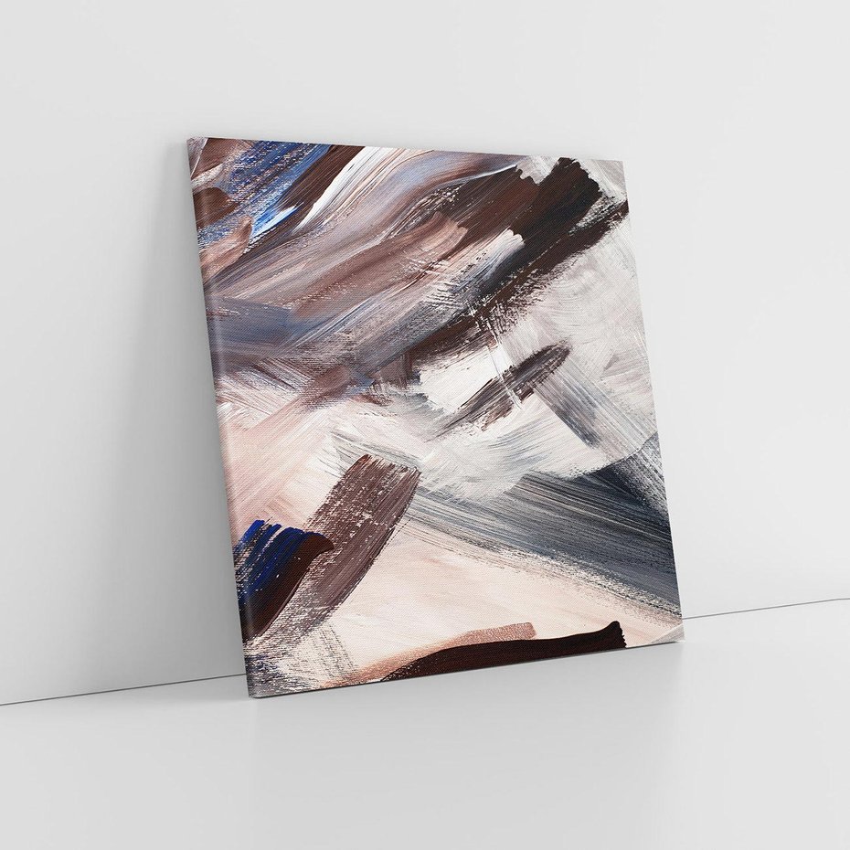 Obraz na płótnie 30x30 - Eksploracja Dramaturgii - abstrakcyjny chaos, chatyczne maźnięcia pędzla