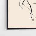 Obraz w ramie 100x70 - Piękno w Minimalizmie - abstrakcyjny rysunek, minimalistyczna kreska - rama czarna
