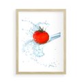 Plakat w ramie 50x70 - Apetyczna KuchniaNowoczesna Ekspresja - pomidor, jedzenie - rama drewno