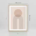 Plakat w ramie 50x70 - Konturem Zdefiniowane - boho plakat, minimalizm - rama drewno