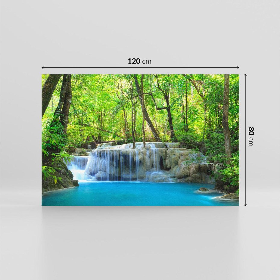 Obraz na płótnie 120x80 - Tajemniczy wodospad w tajskim lesie - Tajlandia, wodospad