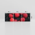 Obraz na płótnie 120x40 - Maliny Soczysta Eksplozja - maliny, owoce