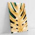 Obraz na płótnie 80x120 - Piękno i Styl - złote, liście