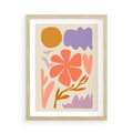 Plakat w ramie 50x70 - Nowoczesne Światło - abstrakcyjny obraz, pastelowe kolory - rama drewno