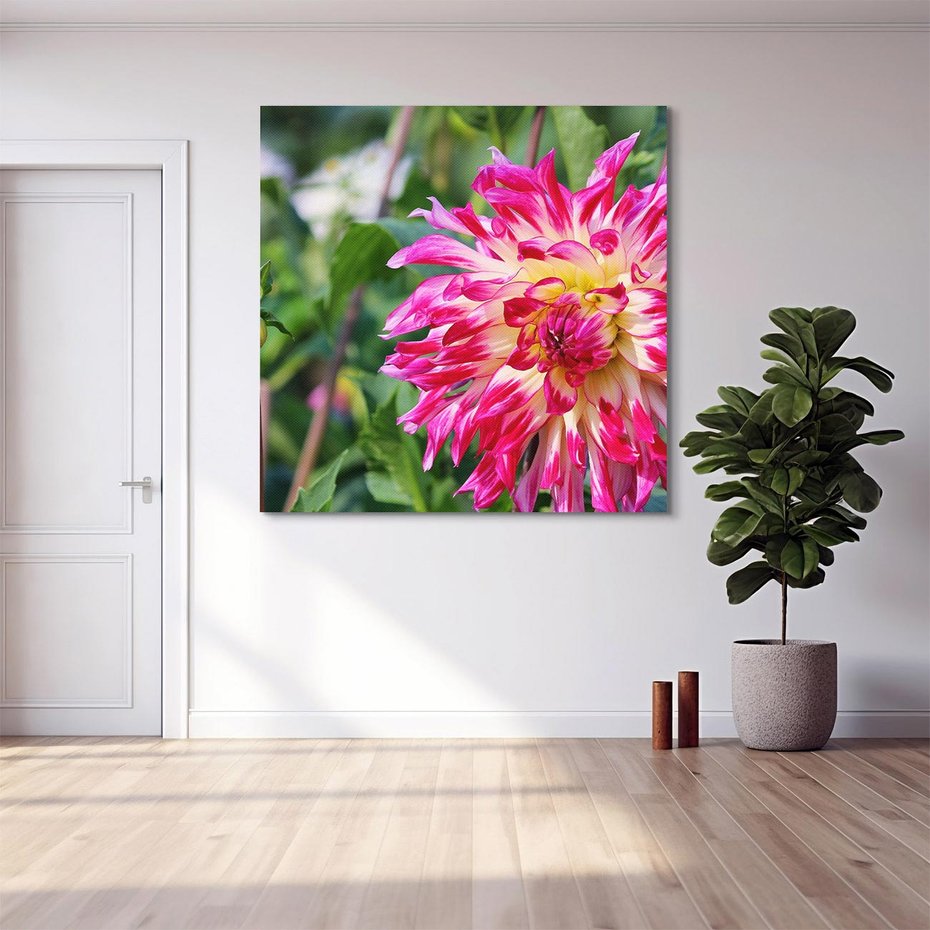 Obraz na płótnie 40x40 - Kwiatowe impresje natury - kwiat, kwiaty