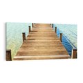 Obraz na płótnie 100x50 - Pomost nad morską przestrzenią - pomost, morze