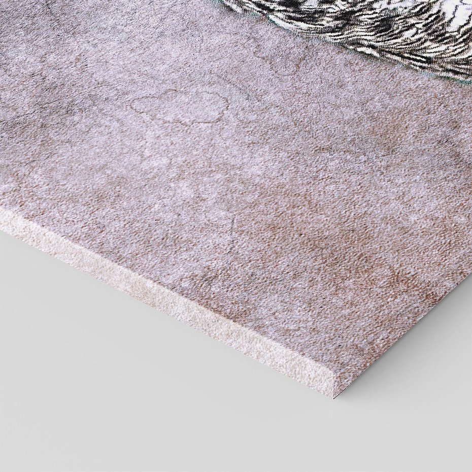 Obraz na płótnie 70x50 - Sztuka abstrakcyjna: Pies - sowa, sztuka