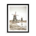 Plakat w ramie 50x70 - Wiejskie Młyny: Rustykalna Fotografia - młyny, rustykalna fotografia - rama czarna
