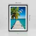 Plakat w ramie 50x70 - Hawajskie Palmy - palma, morze - rama czarna