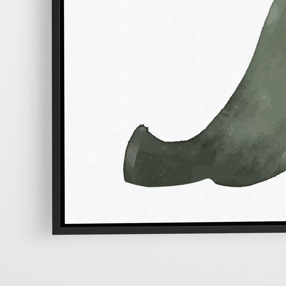 Obraz w ramie 70x100 - Rozkwitające Barwy Akwareli - minimalistyczny plakat, banan - rama czarna