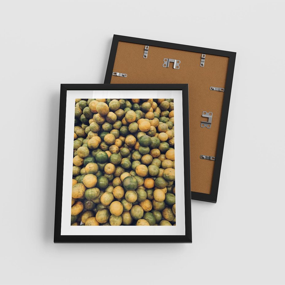 Plakat w ramie 40x50 - Świeżość Cytrusów - cytryny, limonki - rama czarna