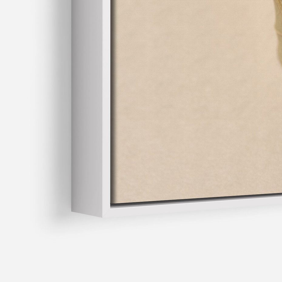 Obraz w ramie 50x70 - Boho suszone liście - suszony, liść - rama biała