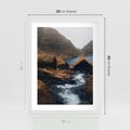 Plakat w ramie 30x40 - Spokój Natury - skandynawski, pejzaż - rama biała