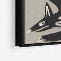 Obraz w ramie 70x100 - Ekspresja Skandynawskiego Światła - skandynawska sztuka, lis - rama czarna