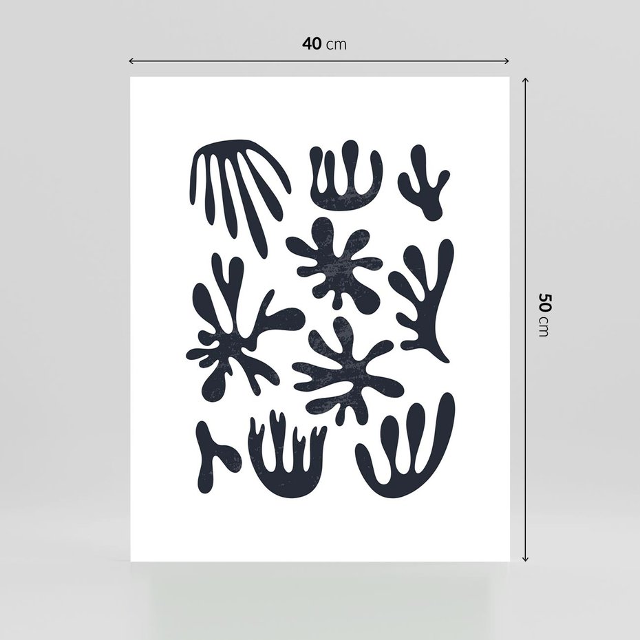 Plakat bez ramy 40x50 - Rozmyte Granice Wspomnień - inspiracja mattise, abstrakcja