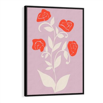 Obraz w ramie 50x70 - Migotliwe Widzenie Kwiatów - nowoczesny plakat, roślinne motywy - rama czarna