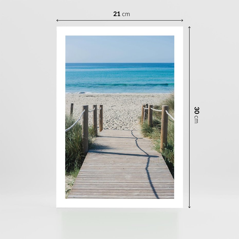 Plakat bez ramy 21x30 - Żywa Natura - plaża, morze