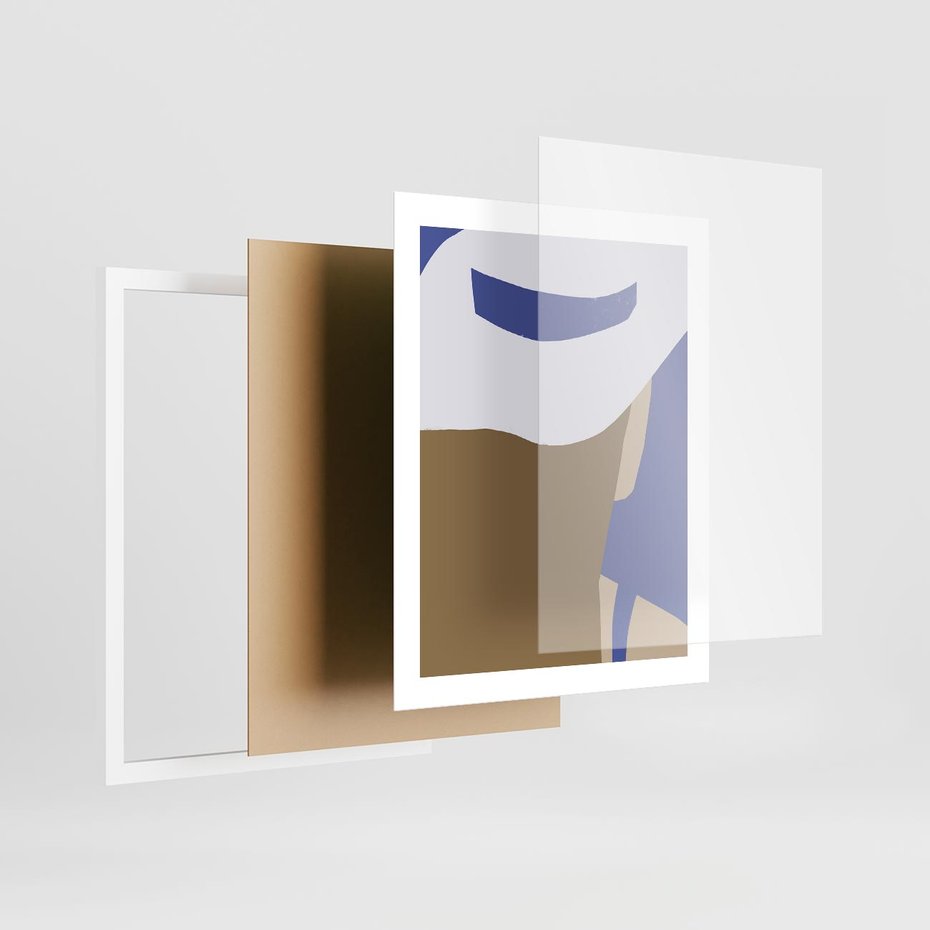 Plakat w ramie 40x50 - Kobiecy Wiatr - plakat retro, kobieta w kapeluszu - rama biała