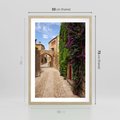 Plakat w ramie 50x70 - Uliczka pełna perspektywy i tajemnicy - uliczka, perspektywa - rama drewno