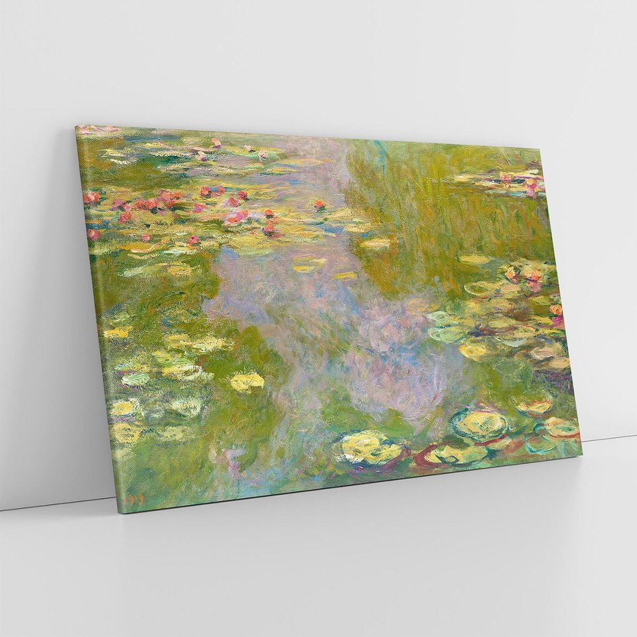 Obraz na płótnie 120x80 - "Lilie wodne" (1919), Claude Monet - Reprodukcja - reprodukcja, obraz na płótnie