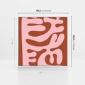 Obraz w ramie 80x80 - Migotliwe Boho Marzenia - abstrakcyjny obraz, plakat - rama biała