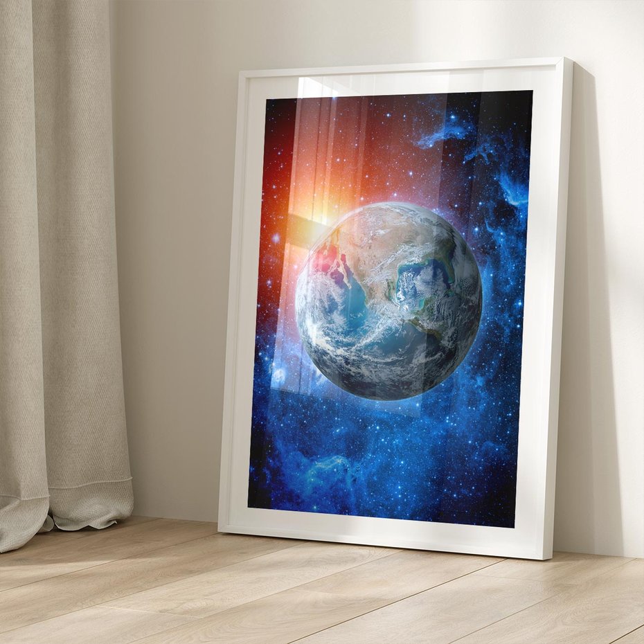 Plakat bez ramy 50x70 - Planeta w nieskończoności - ziemia, kosmos