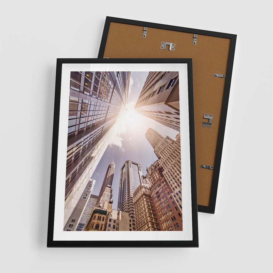 Plakat w ramie 50x70 - Oczami artysty - miasto, perspektywa - rama czarna