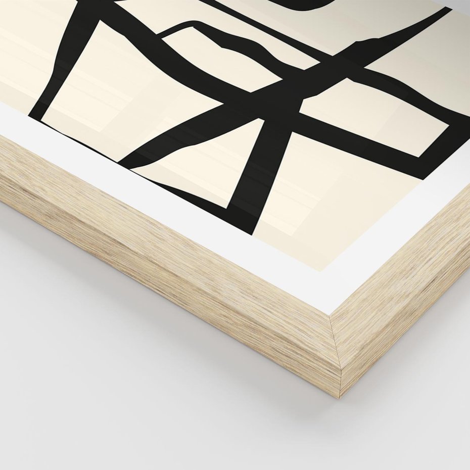 Plakat w ramie 30x40 - Impresje Wymiaru - linie, abstrakcja - rama drewno