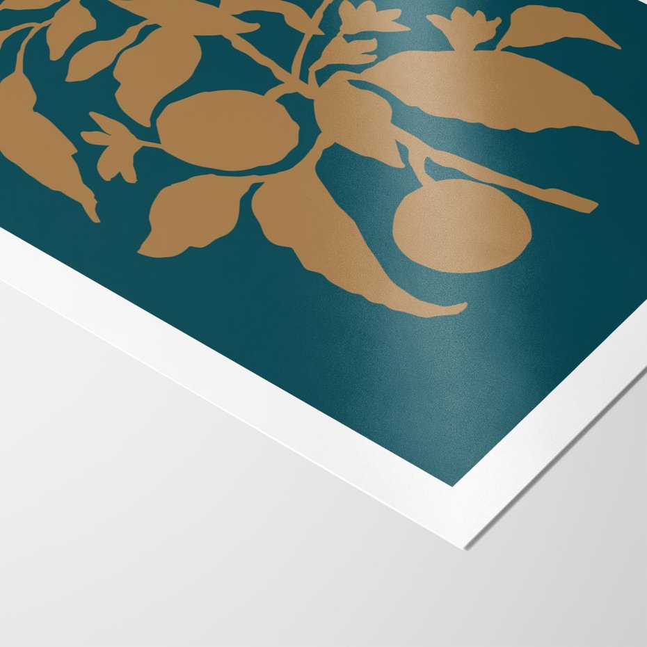 Plakat bez ramy 21x30 - Boho Ekspresja Emocji - abstrakcyjna boho grafika, ciemne zielone tłó