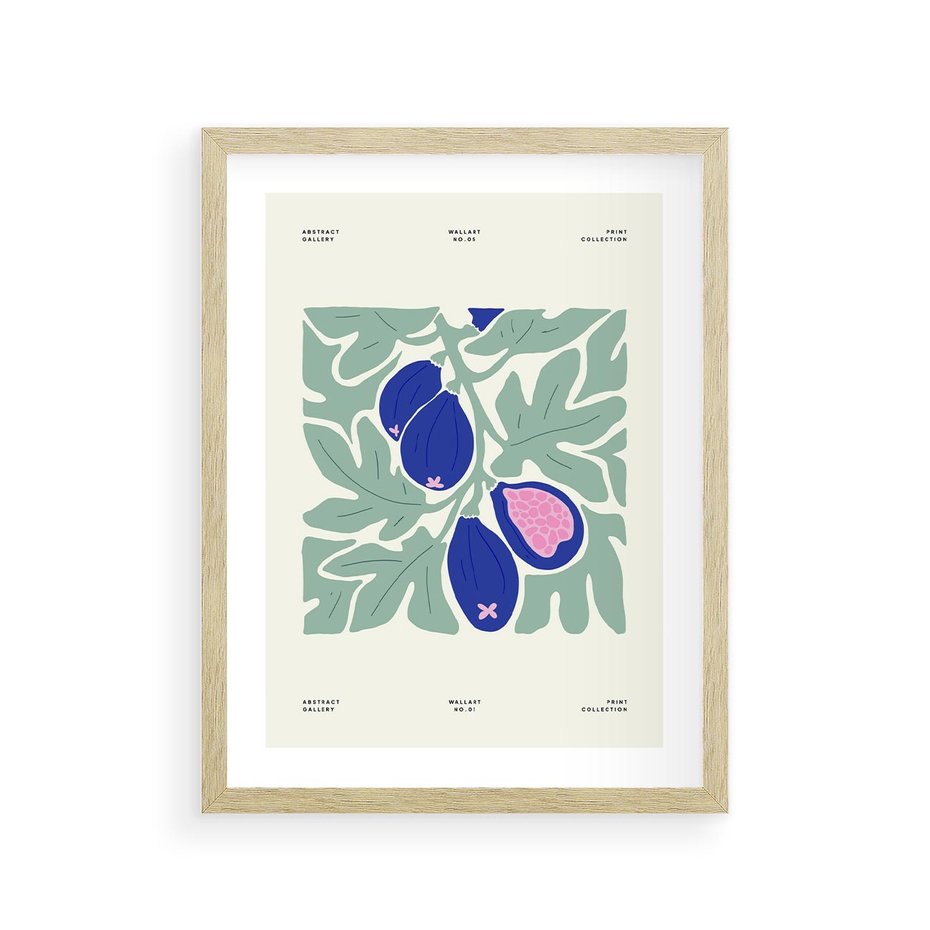 Plakat w ramie 30x40 - Symfonia Przestrzeni - figi, plakat - rama drewno