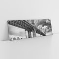 Obraz na płótnie 90x30 - Most nad nowojorską panoramą - most, Nowy York