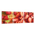 Obraz na płótnie 90x30 - Truskawki - Smak Lata w Owocowym Ogrodzie - truskawki, owoce